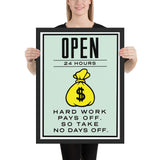 Open - Framed poster