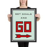 Set Goals and Go - Framed poster