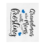 Grandmas (Blue) - Throw Blanket