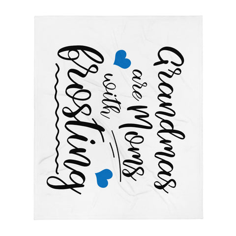 Grandmas (Blue) - Throw Blanket