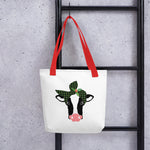 Green Plaid Christmas Heifer - Tote bag