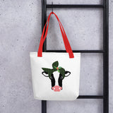Green Plaid Christmas Heifer - Tote bag